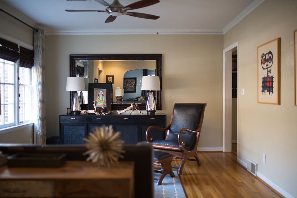 Living area at the front of home