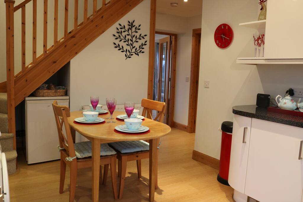 Dining and kitchen area.