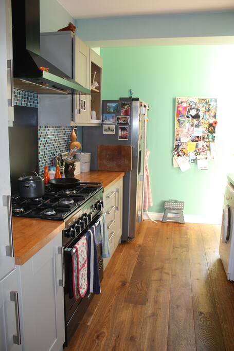 Fully equipped kitchen that guests are welcome to use.
