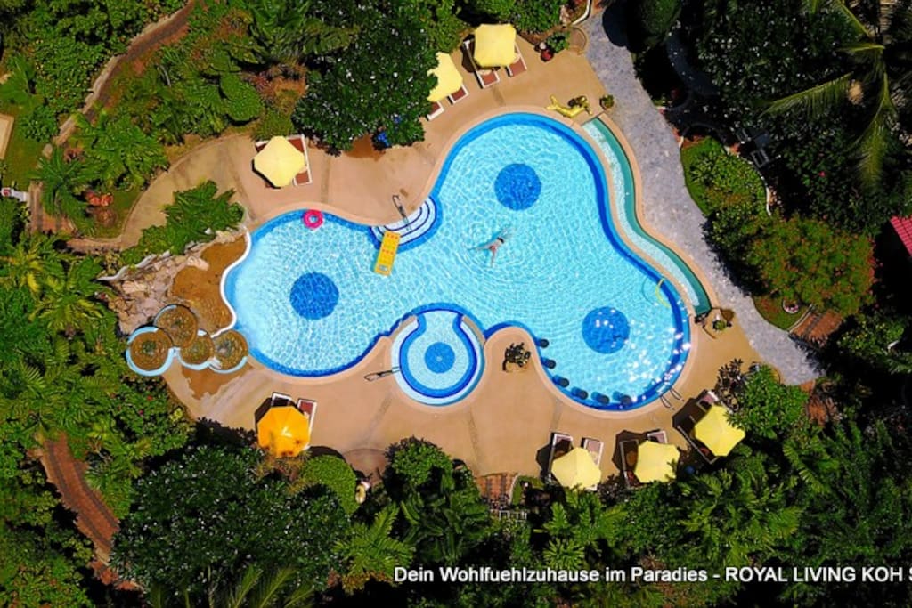 Unser Pool - nur wenige Meter von Strand und Apartment entfernt