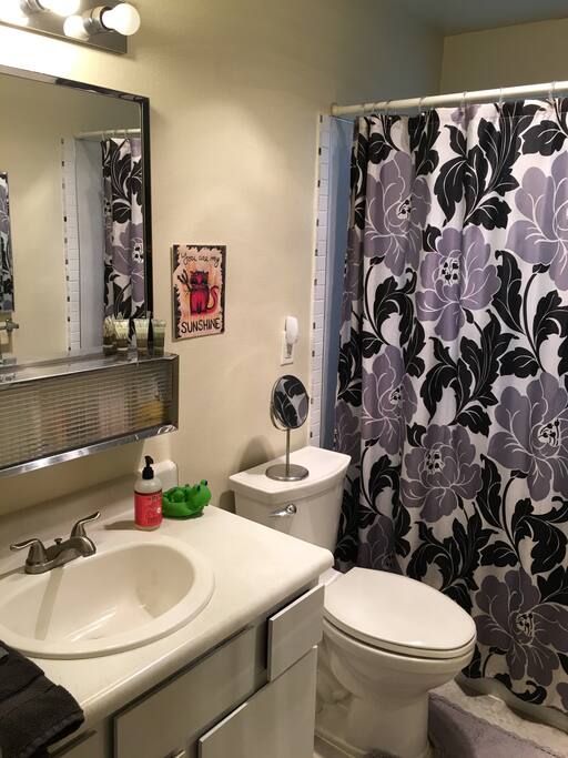 Private bathroom, fully stocked