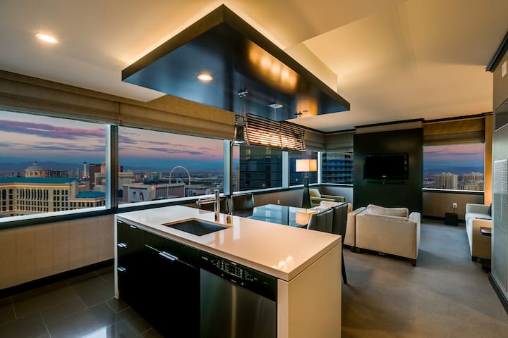 Vdara Best Cnr Penthouse Iconic Bellagio Ftn View!