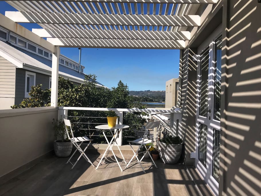 Balcony with lagoon views