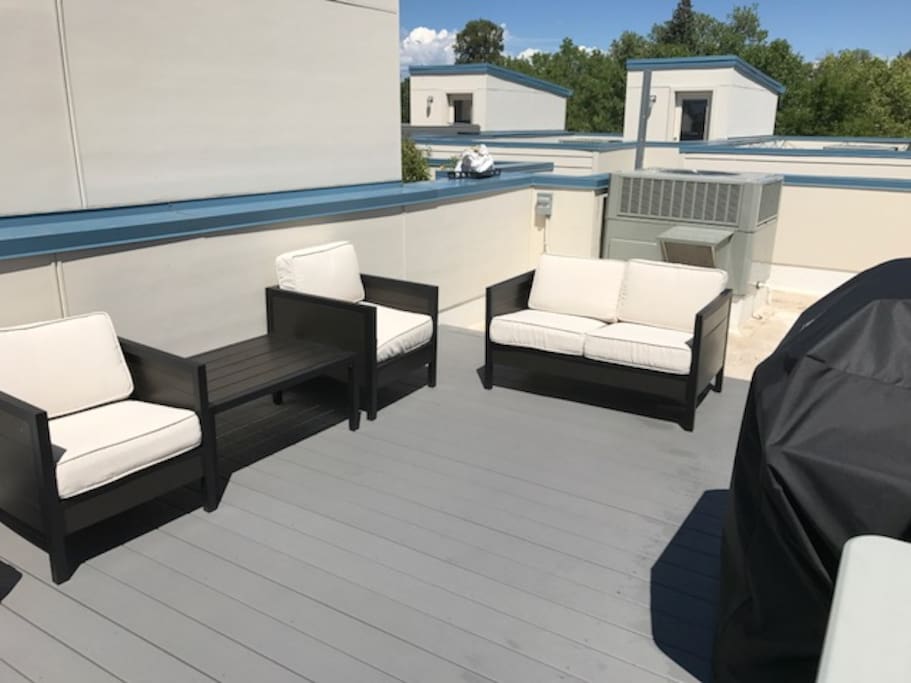Roof Top Lounge Furniture and Weber Grill