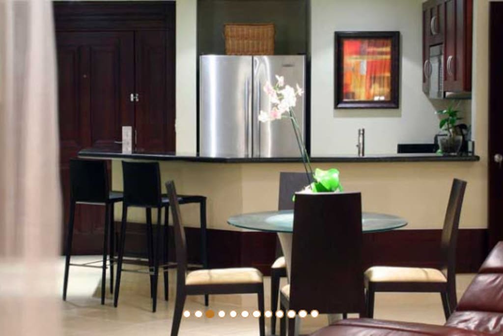 Dining room and kitchen