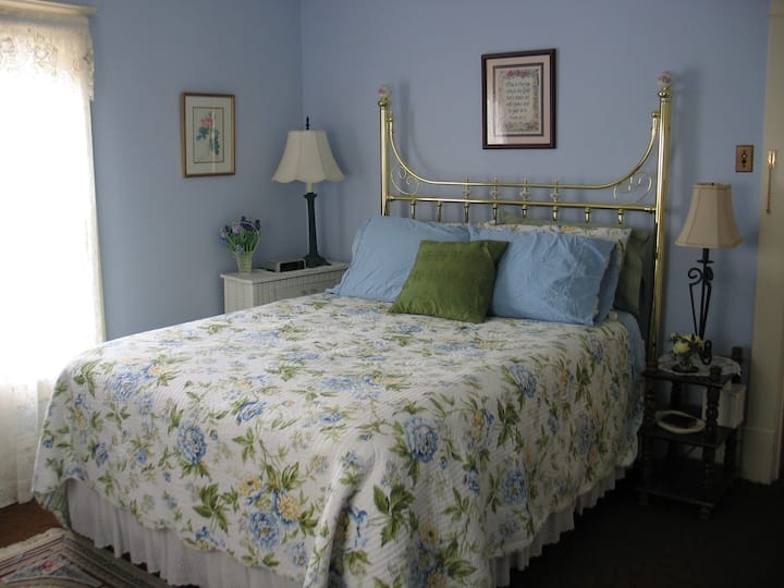 This is the Blue Room.  People rave about the comfy queen size bed in this room.