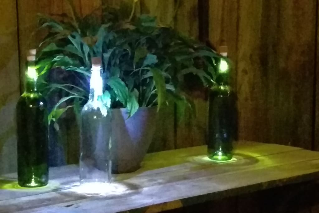 Patio at night