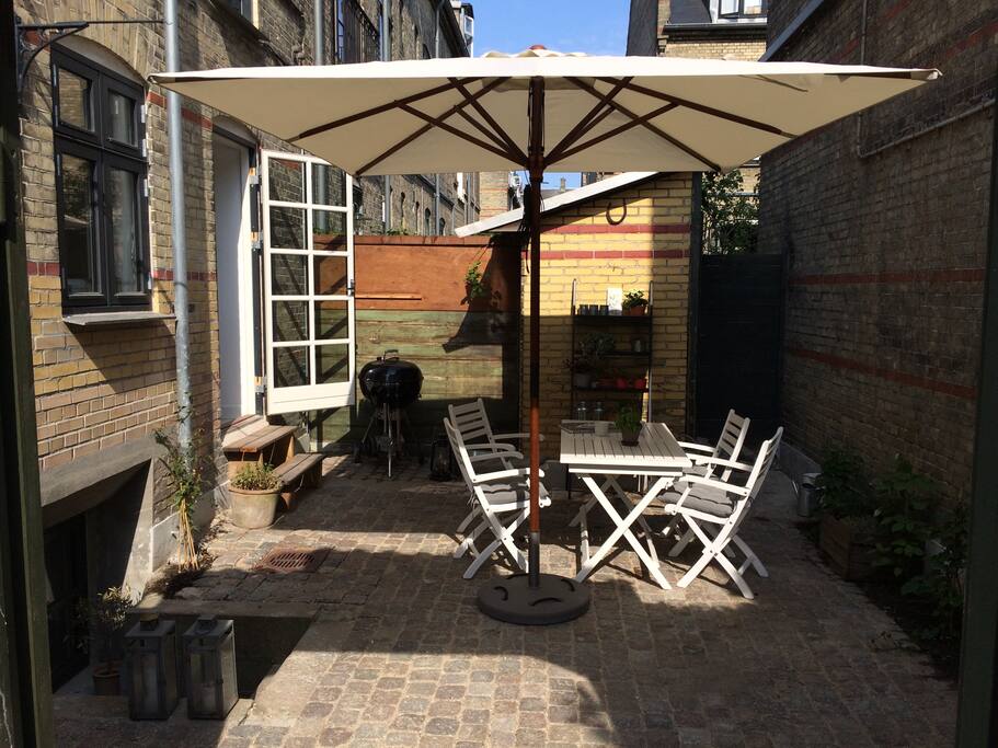 Courtyard at the back of the house