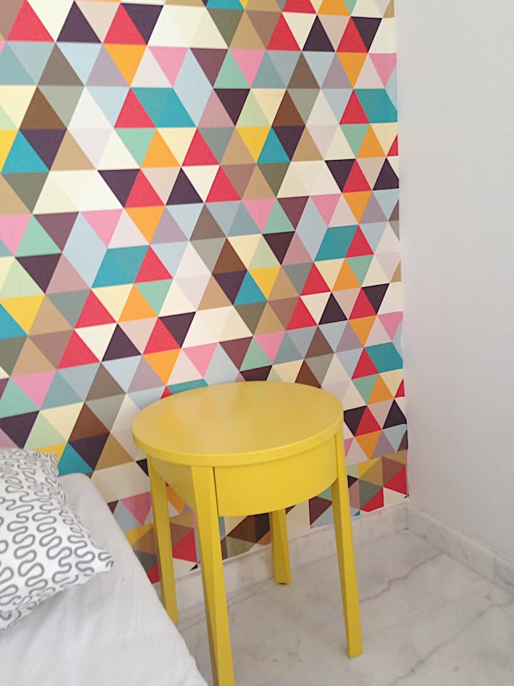 Bedroom 2 on the first floor with queen size double bed.