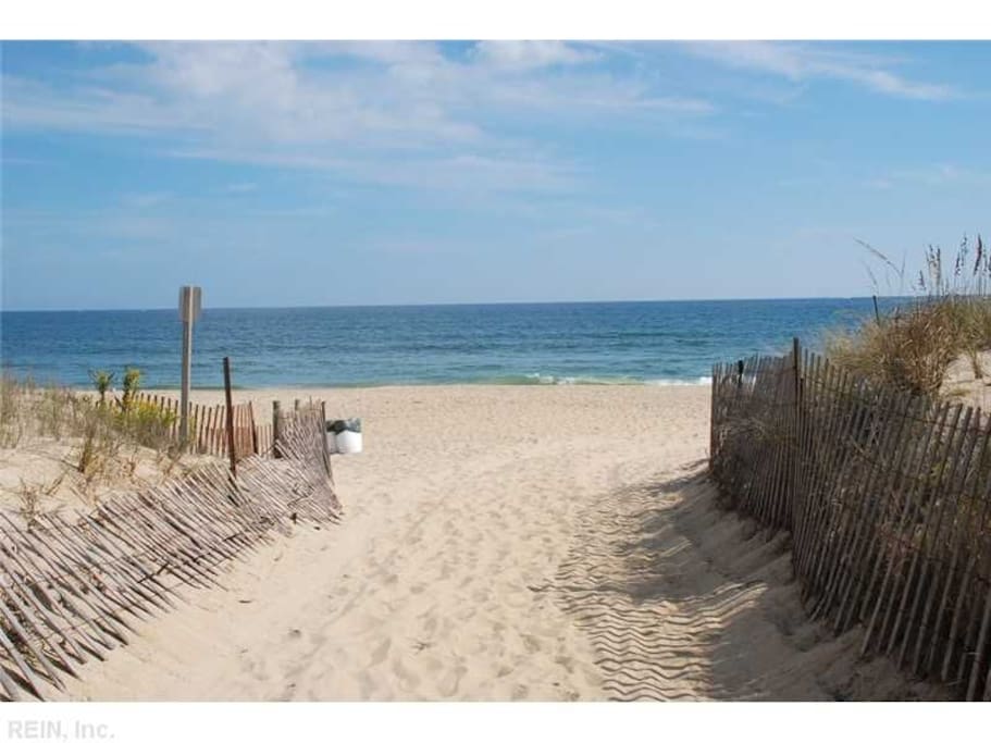 Beach access is only two blocks from the house