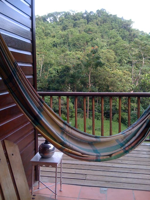 Hammock for cocktail hour overlooking the mountains