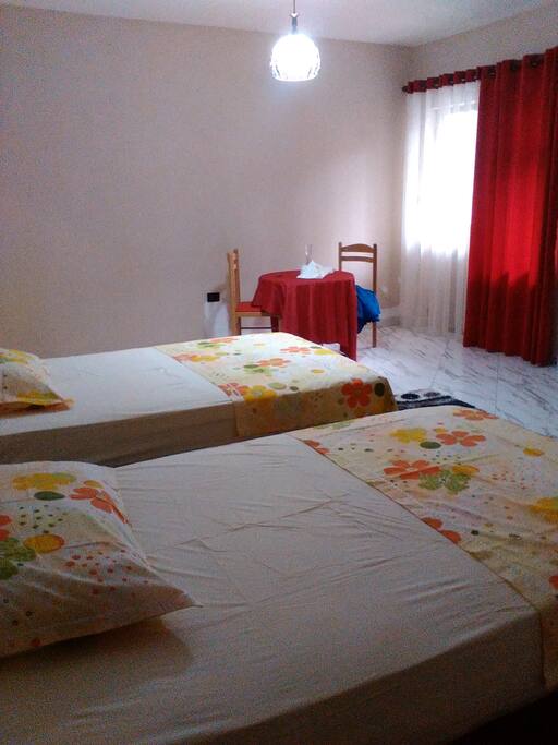 Two twins beds. Bedroom one