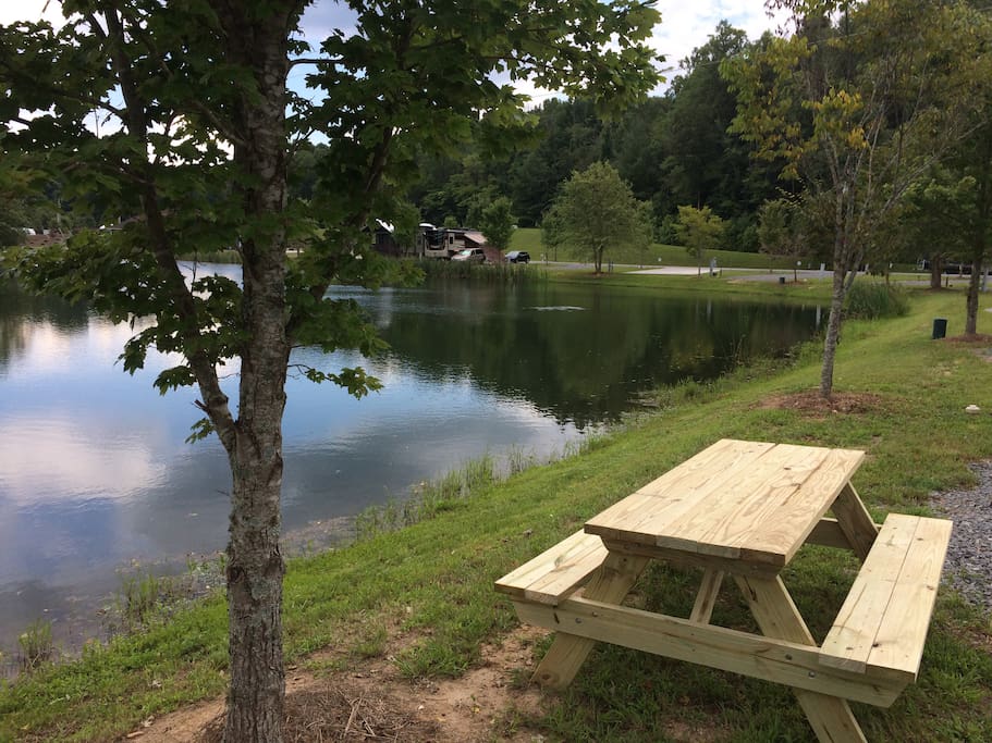 Sit lakeside at Lot 25’s very own picnic table.