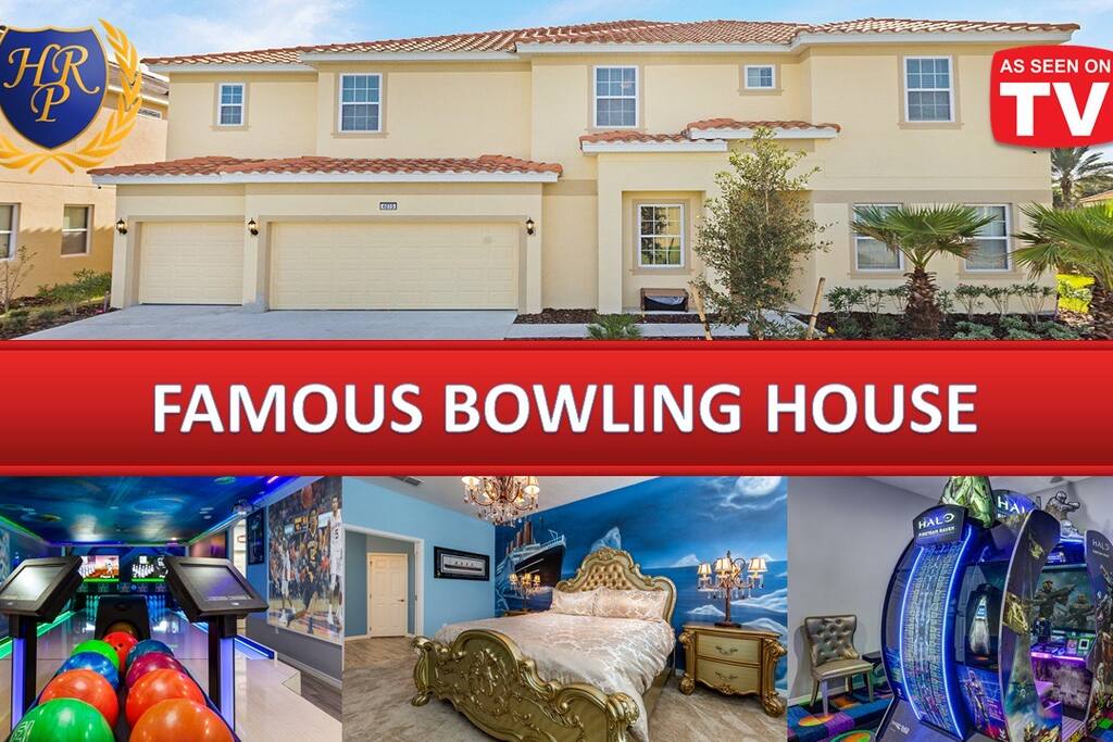 As Seen On Tv Hollywood Bowling Villa Sleeps 36 Villas For Rent In Davenport Florida United States