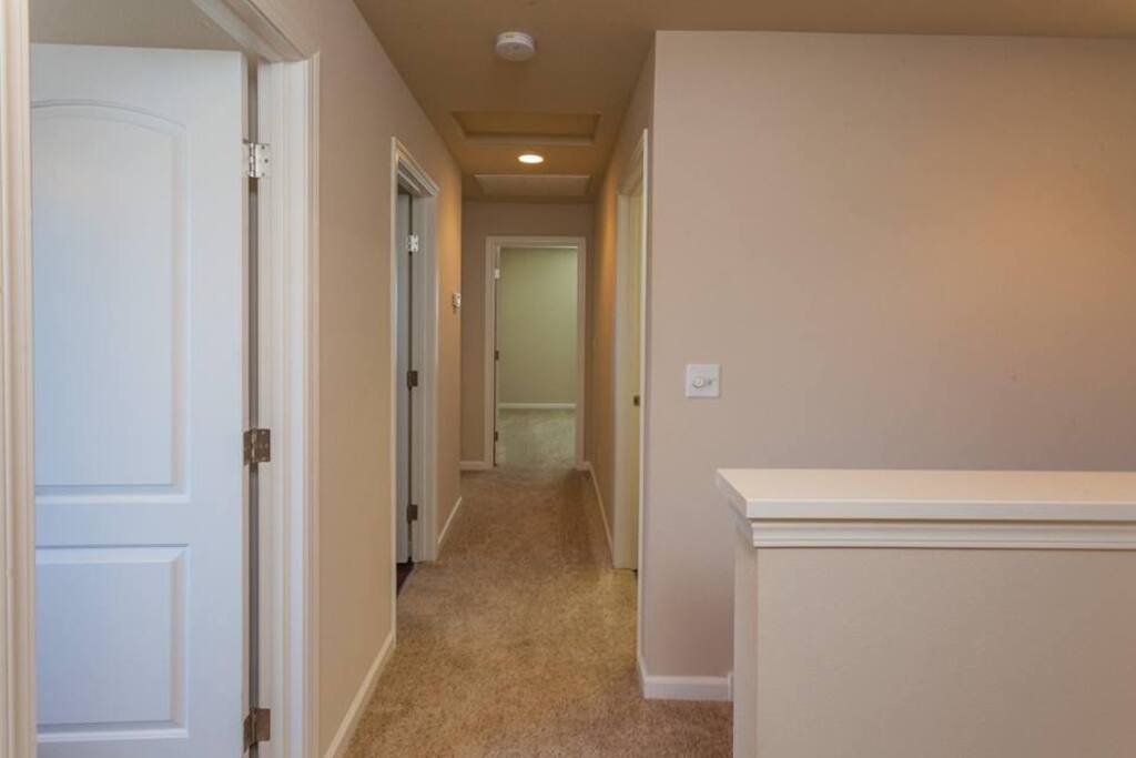 Upstairs - private room with either shared or private bathroom