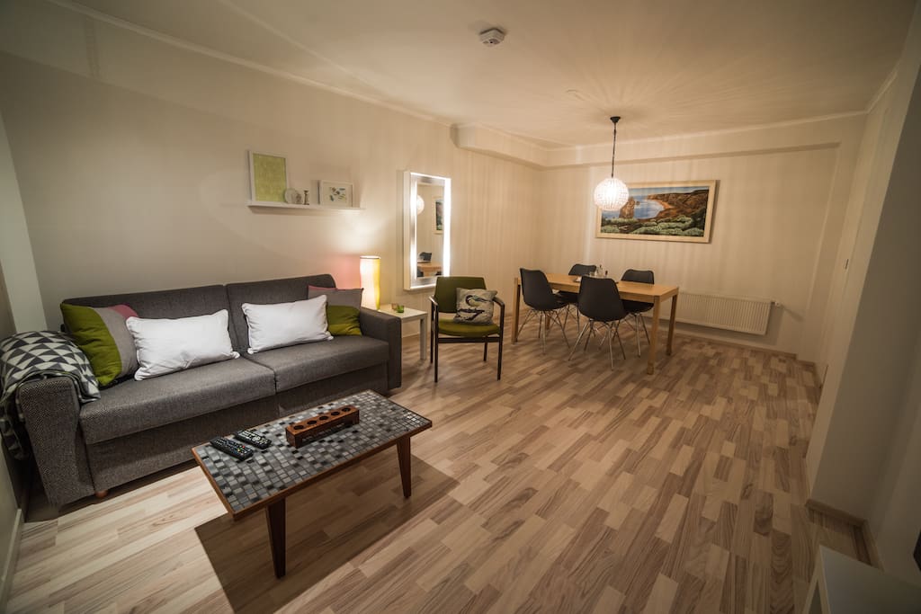 The living area and sofabed (private)