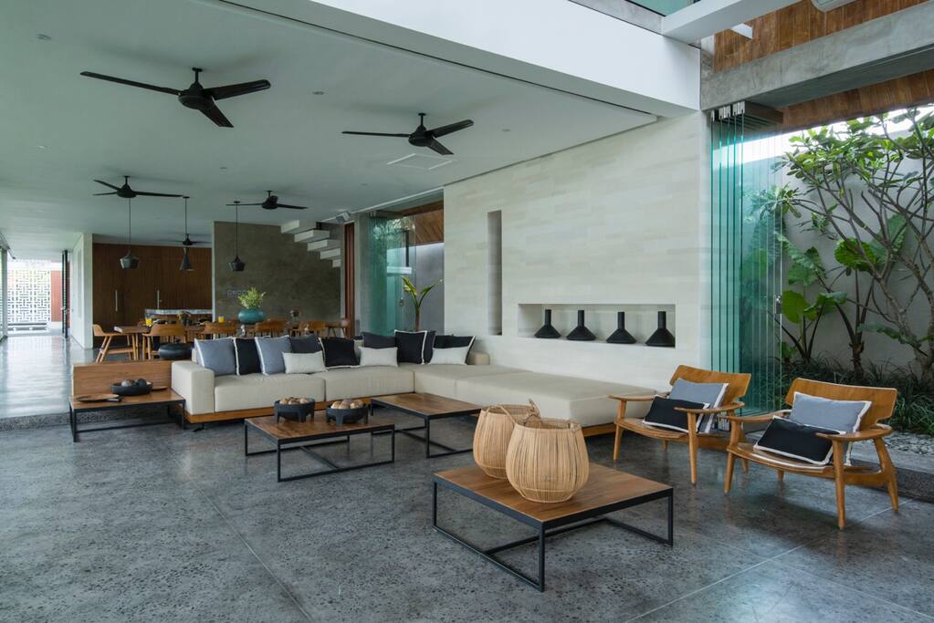 Open plan living and dining