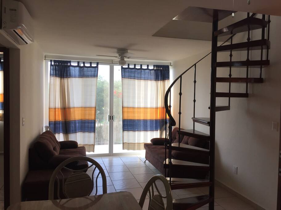 Living Area, Leads out to Patio Area