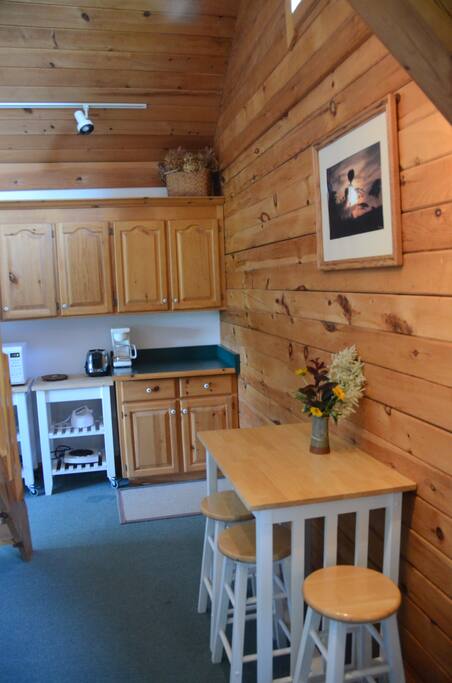 Relax and restore surrounded by the beauty of all natural wood.