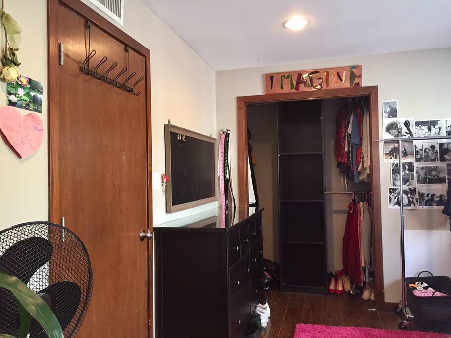 Bedroom - view 3 - clothes/shoes will be removed from closet
