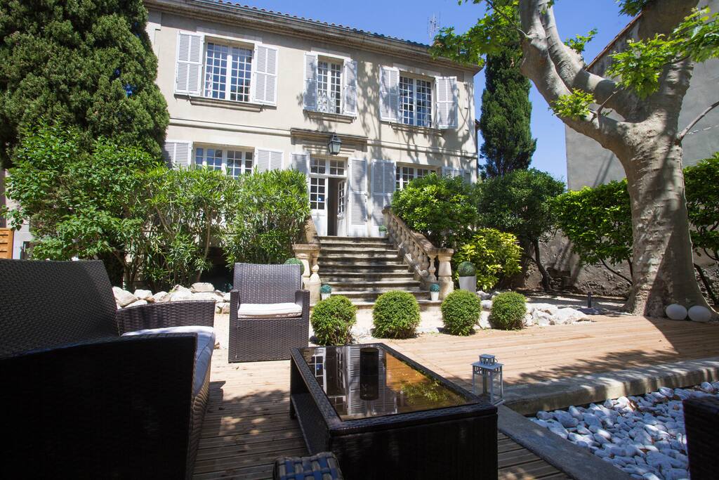 garden and house
