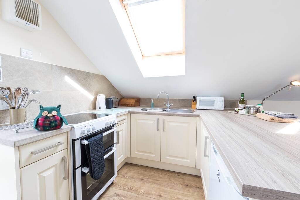 Cook up a feast for your loved one in the well equipped kitchen.