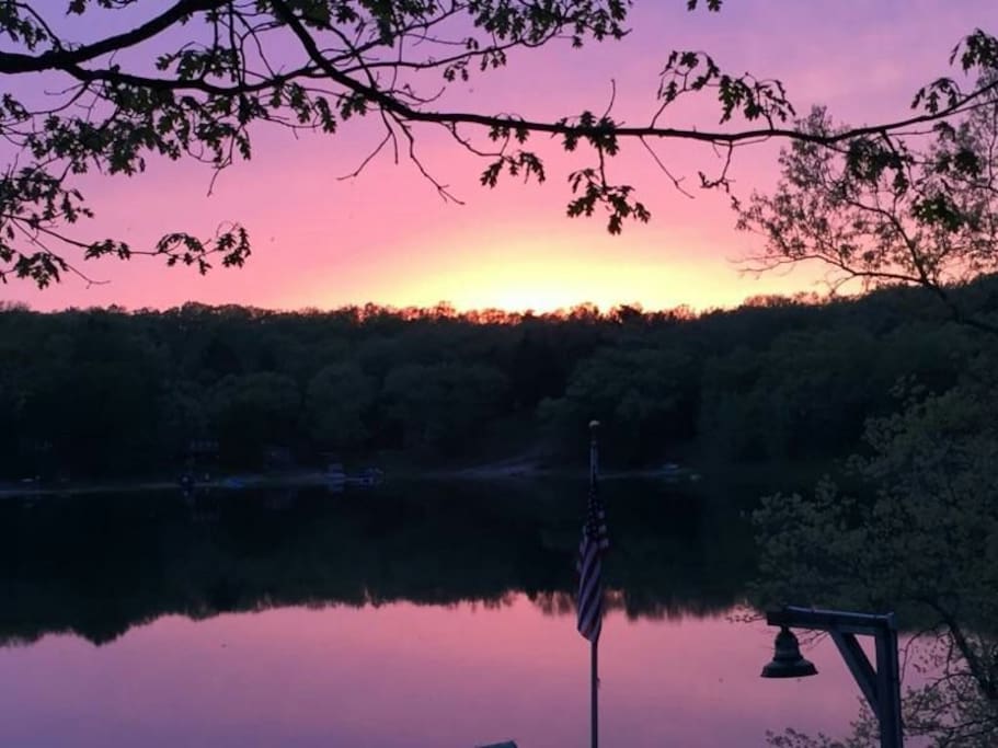 Amazing sunset over the lake!