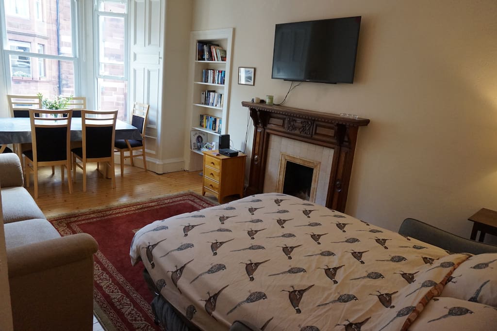 Living Room with Sofa Bed out
