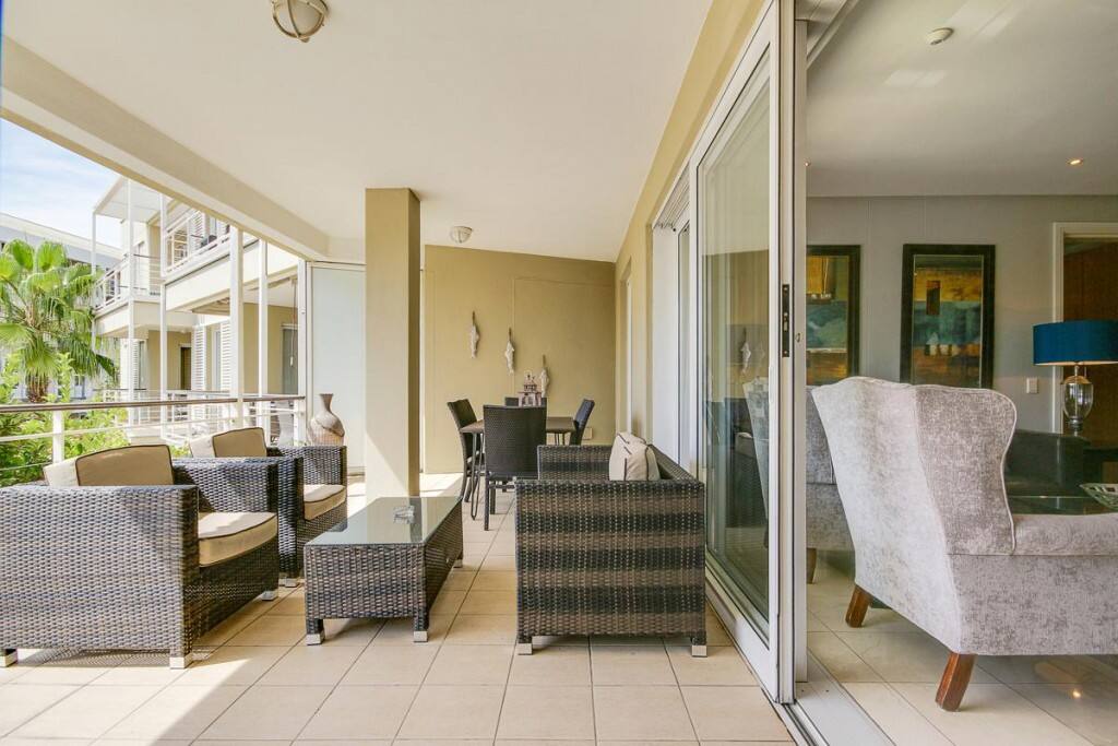 Spacious balcony area