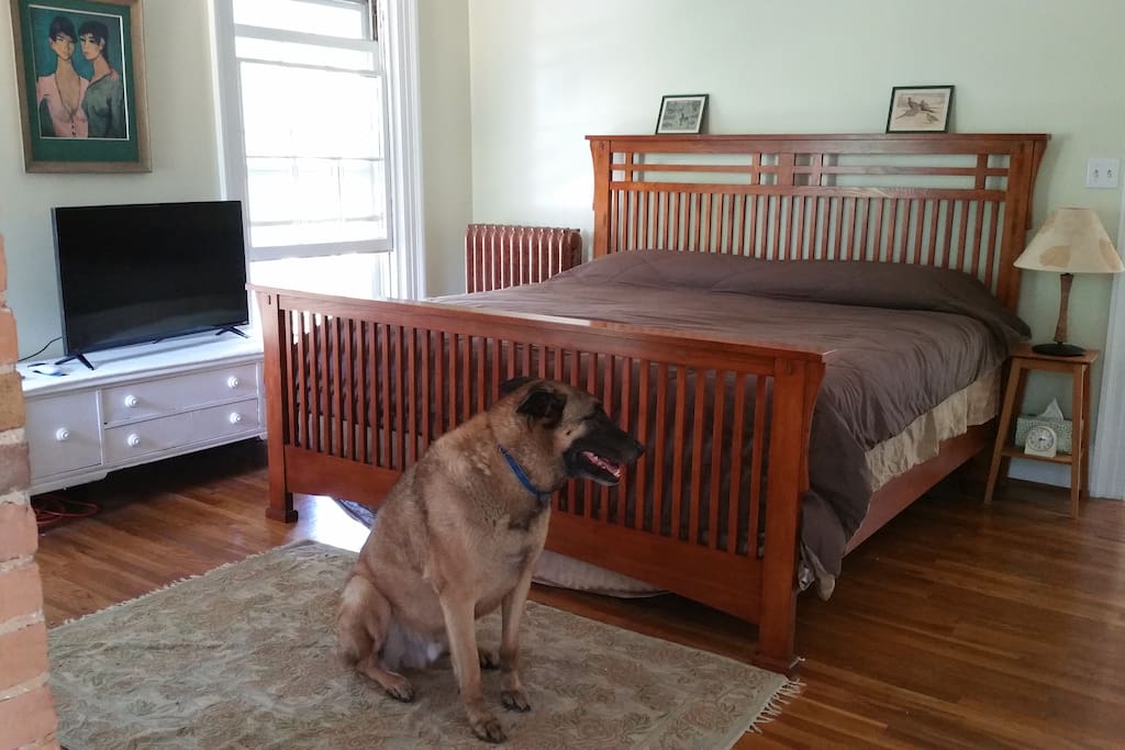 Green bed room
King Bed
TV
