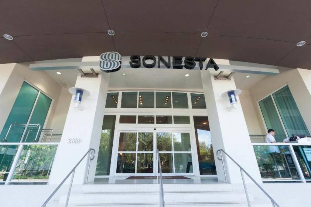 Entrance to the building