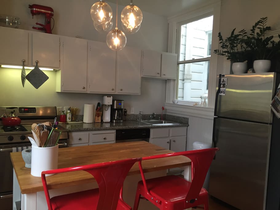 Kitchen is spacious with all amenities
