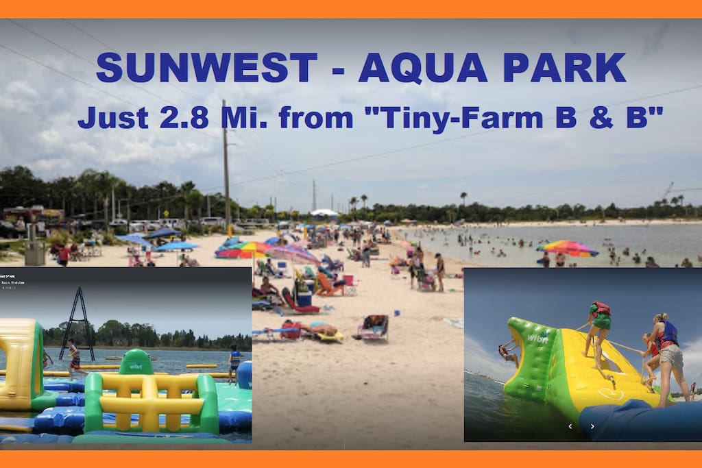 Sunwest Aqua Park with Obstacle Course on the Ocean and Hudson Beach are just Minutes away.