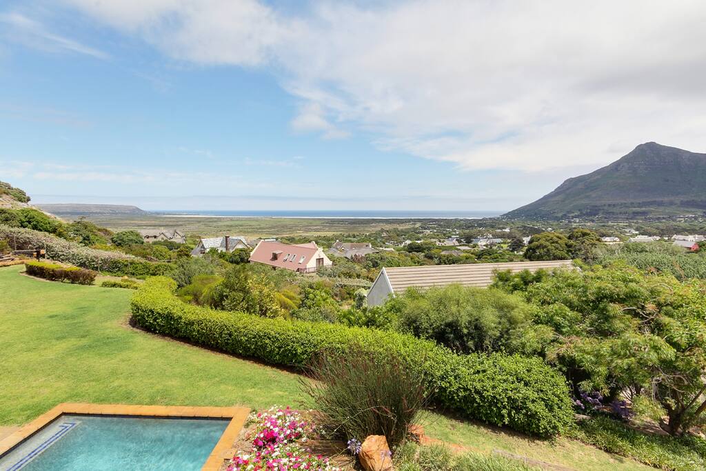 garden with views and swimming pool