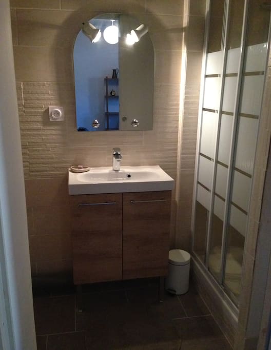 Salle de bain avec douche