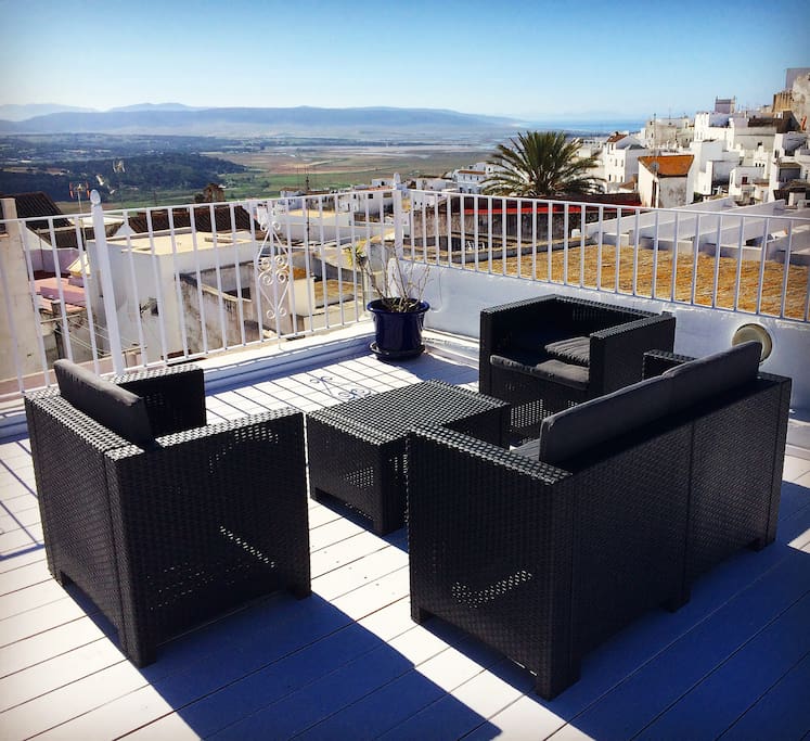 Sofa on the Rooftop Terrace with stunning view