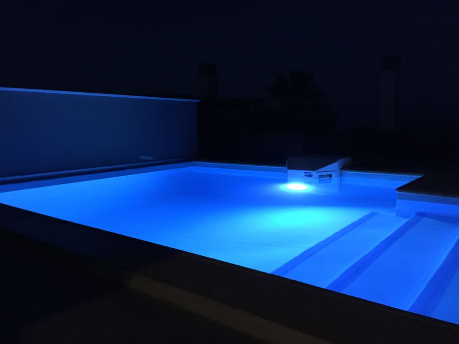The pool in the night