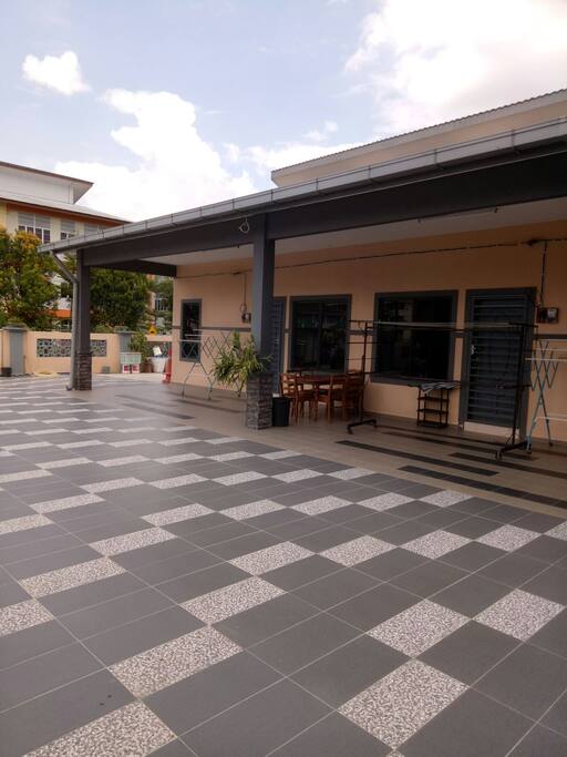 Homestay from outside with spaces conpound