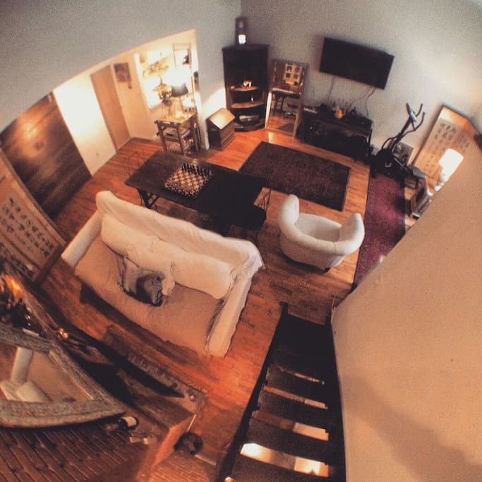 View from the stairs to the Loft