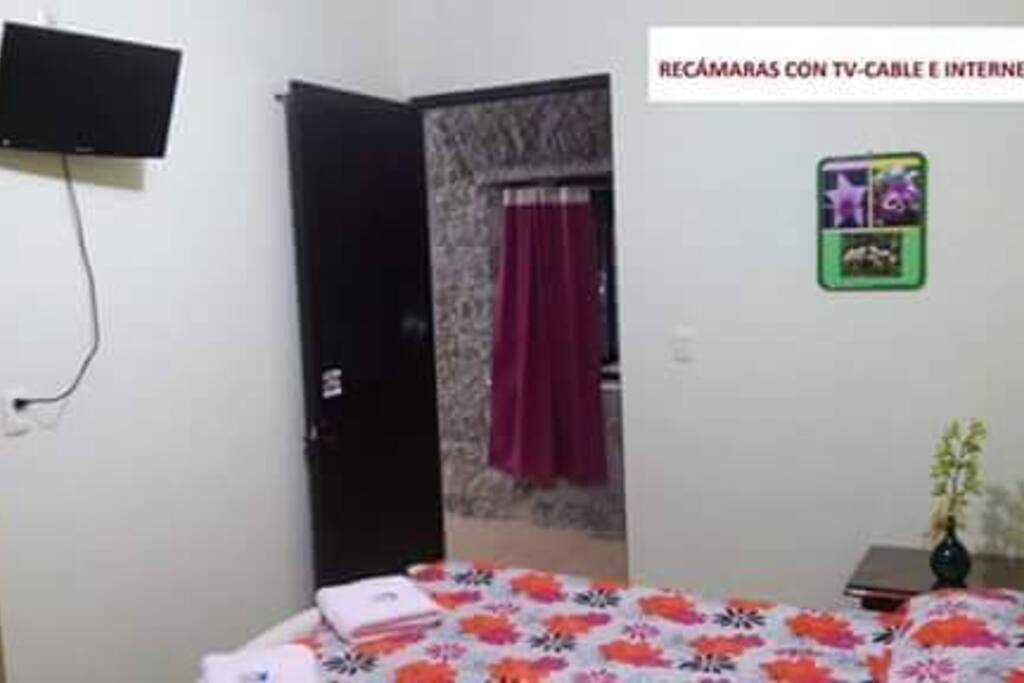Tv cable, wi fi , y recámaras con cerradura