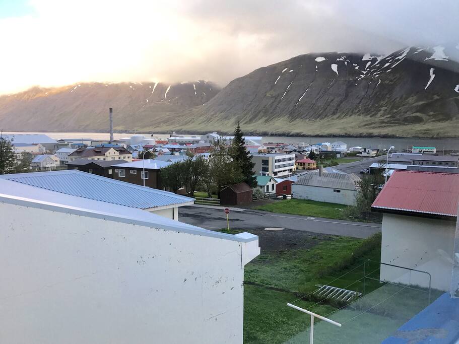 View over Siglufjörður, from master bedroom