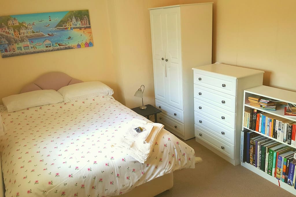 Double Bedroom with ensuite loo (main bathroom downstairs)
