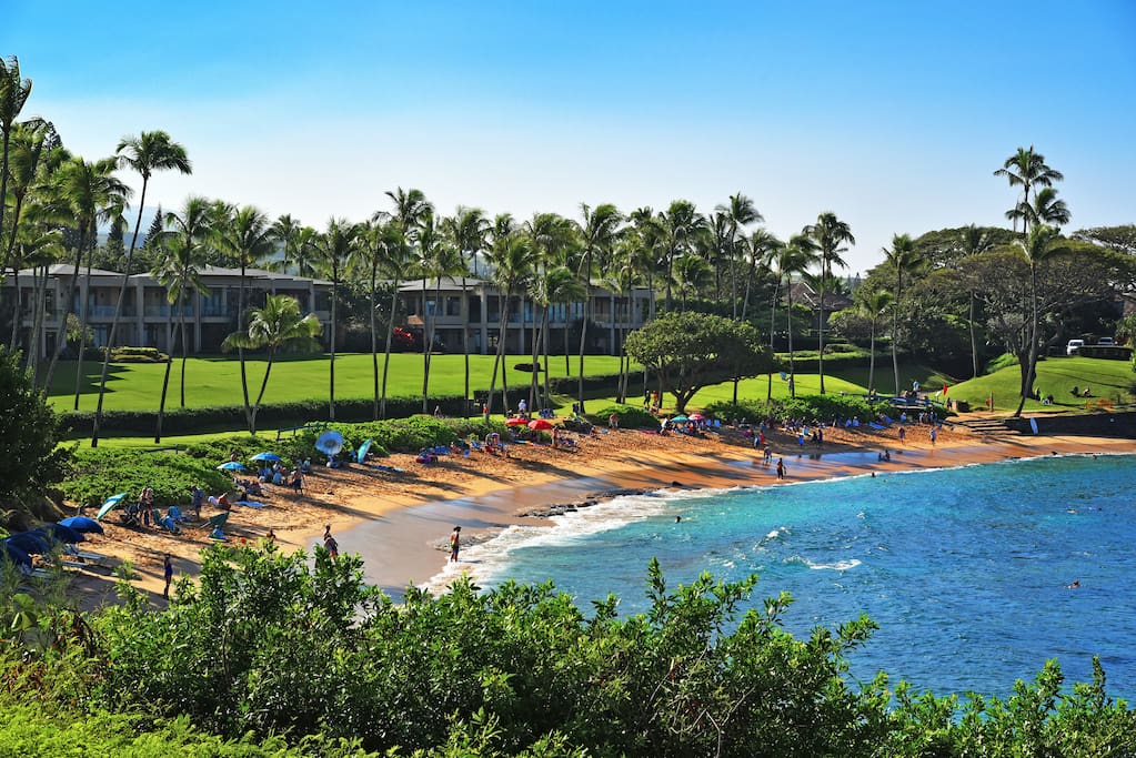 Short walk to Kapalua Bay!!