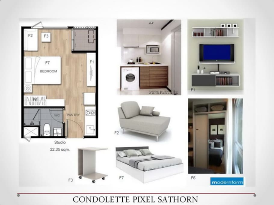 Room map#washing machince not service in room but front of condo have service only 30bath per 6 kg