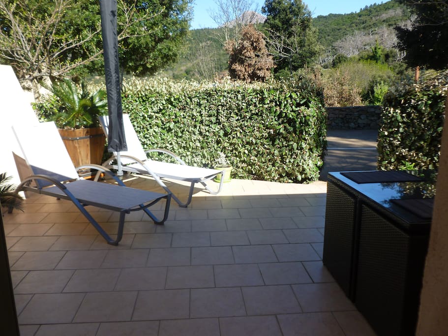 verdure, calme, grande terrasse