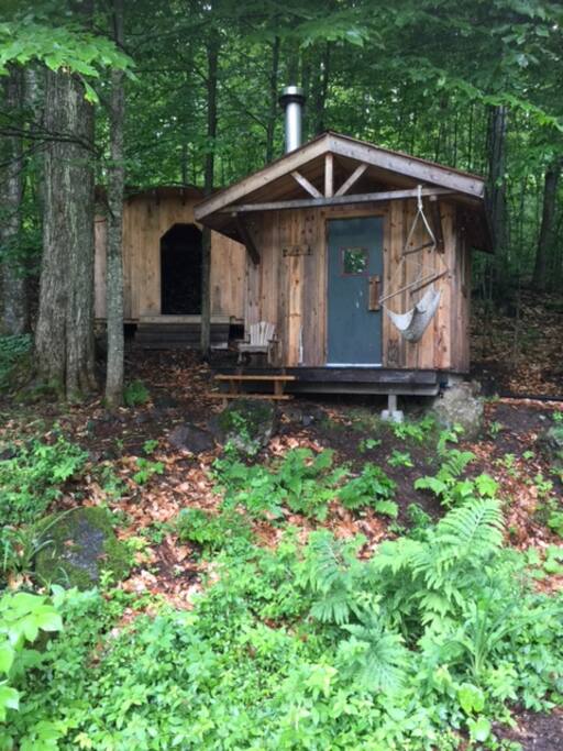 Wood burning sauna