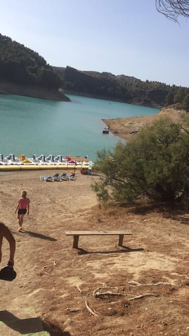 Water sports at lake