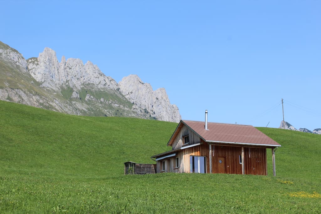 Blick zu den Bergen