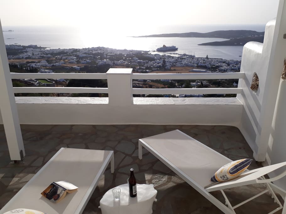 sunbeds, enjot the view and relax time