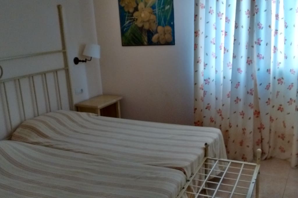 Spacious bedroom with desk and closet included!